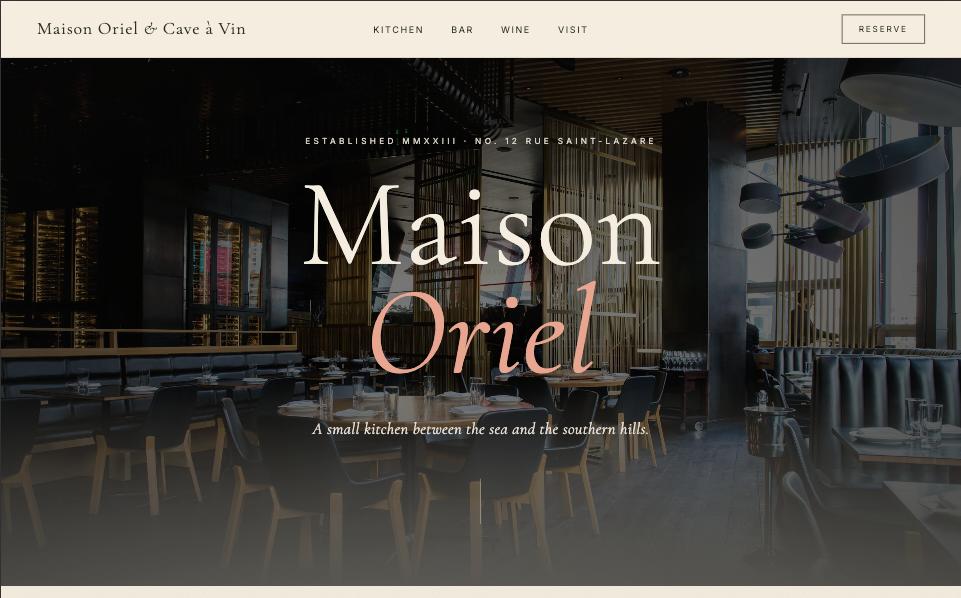 Maison Oriel restaurant site